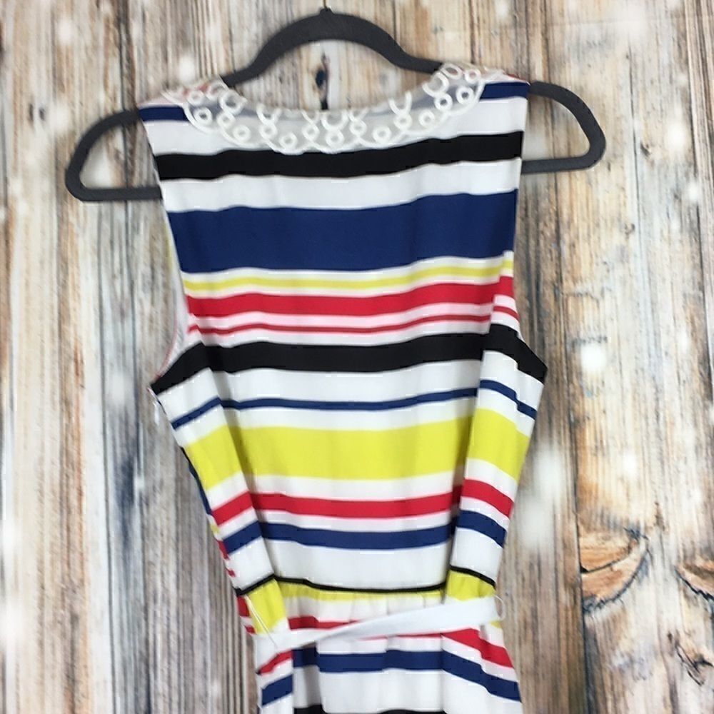 Kensie Dresses | Multi Stripe Collar Dress | L - Picture 7 of 7